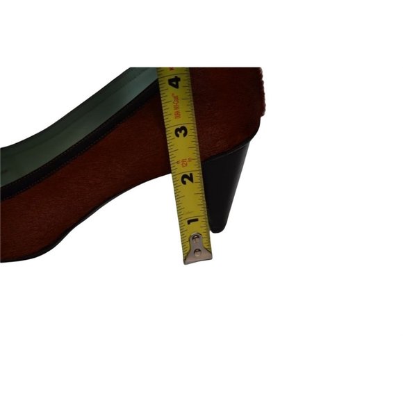 Women's Florence Girardier Dark Orange Mohair Square Toe Pump 7 - Picture 11 of 12